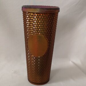 Like New Starbucks Travel Mug Diamond Pattern Bronze Iridescence *No Straw* 24oz